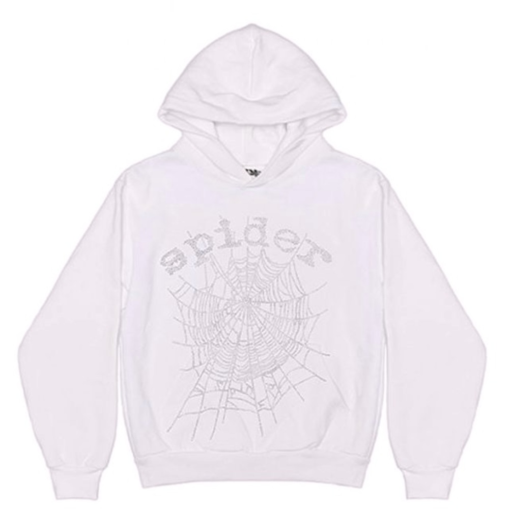 *SEND BEST OFFER* Sp5der OG Rhinestone Logo Hoodie